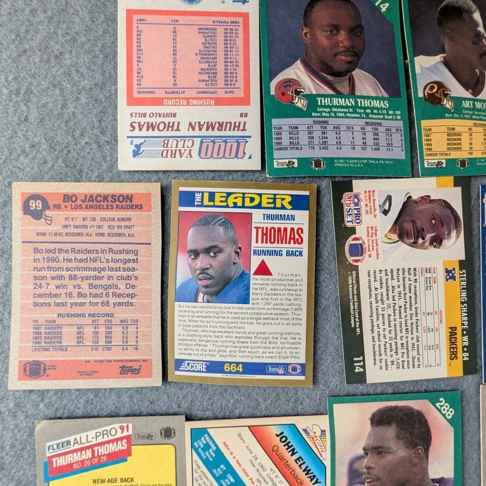 Topps Score Fleer Football Cards Lot Aikman Jackson Sanders Elway